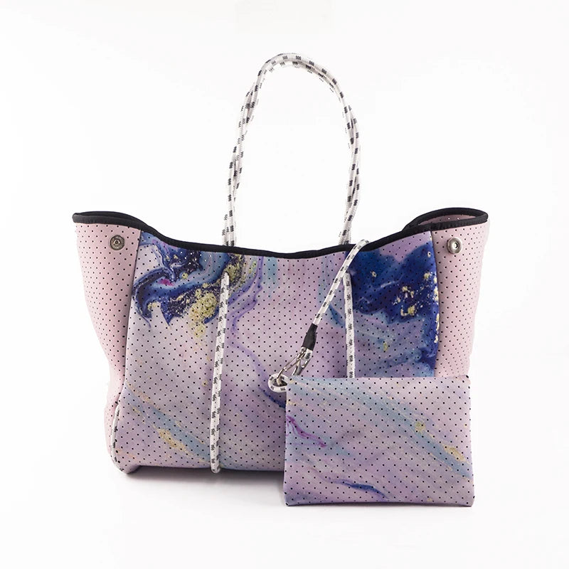 Hot Selling Women Handbags Ladies Perforated Carrying Sea Neoprene Beach Handbag Summer Neoprene Bags for Women - Handbags by Handbags Specialist Headquarter | Available at Handbags Specialist Headquarter