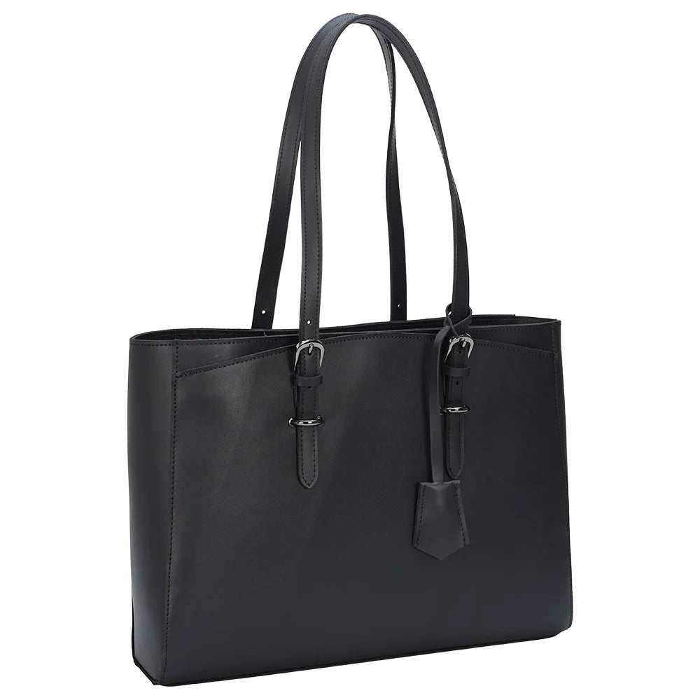 High Quality Fashion Design Unisex Black Napa Full Grain Leather Shoulder Bag Genuine Leather Tote Bag for Women Handbags - Tote Bag by Handbags Specialist Headquarter | Available at Handbags Specialist Headquarter