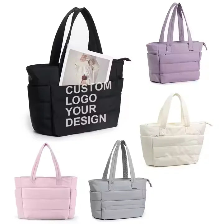 Best Selling Fluffy Soft Cotton Padded Quilted Crossbody Bag Women Puffy Handbag -  by Handbags Specialist Headquarter | Available at Handbags Specialist Headquarter