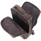 New Design Full Grain Genuine Crazy Horse Leather Backpack Genuine Leather Travel Backpack - Backpack Bags by Handbags Specialist Headquarter | Available at Handbags Specialist Headquarter