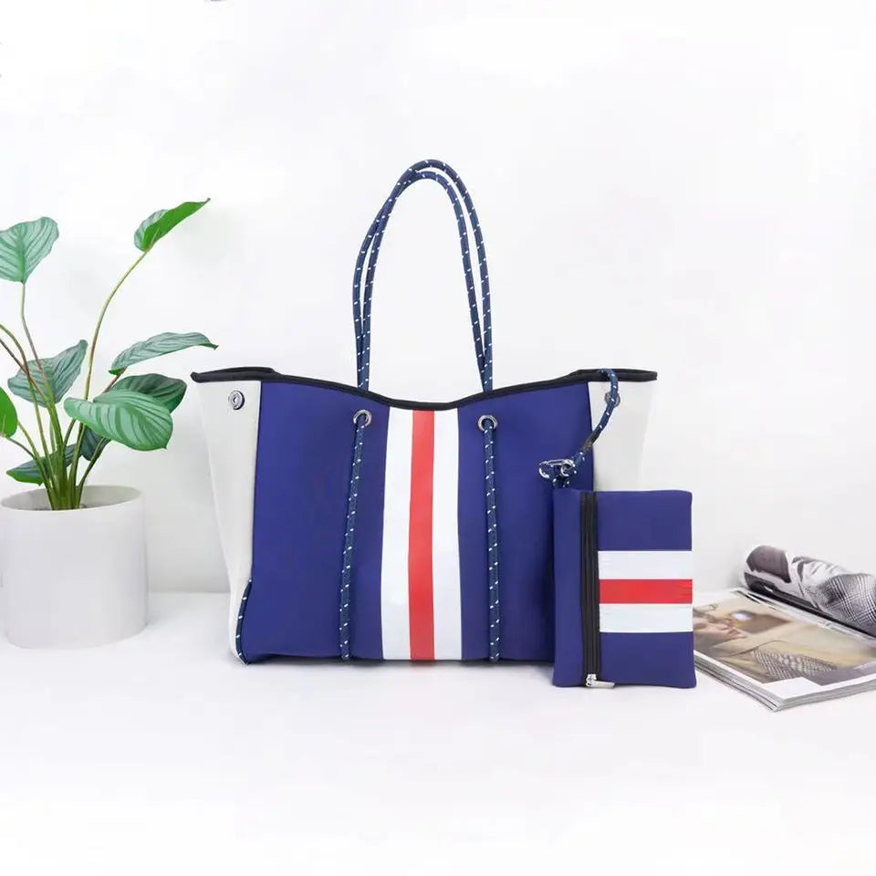 Hot Selling Women Handbags Ladies Perforated Carrying Sea Neoprene Beach Handbag Summer Neoprene Bags for Women - Handbags by Handbags Specialist Headquarter | Available at Handbags Specialist Headquarter