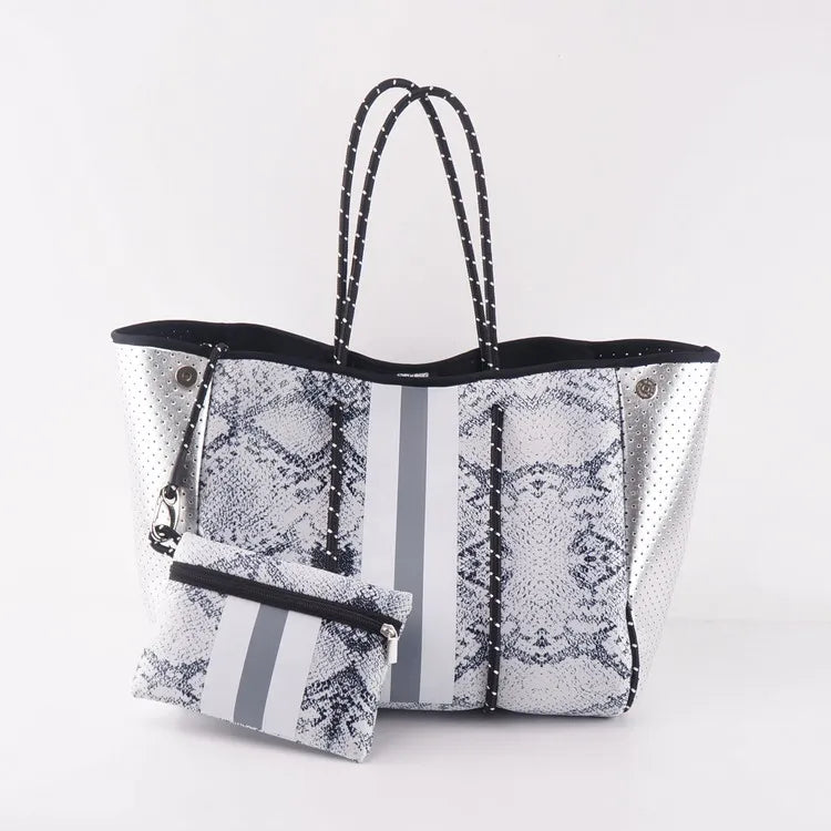 Hot Selling Women Handbags Ladies Perforated Carrying Sea Neoprene Beach Handbag Summer Neoprene Bags for Women - Handbags by Handbags Specialist Headquarter | Available at Handbags Specialist Headquarter