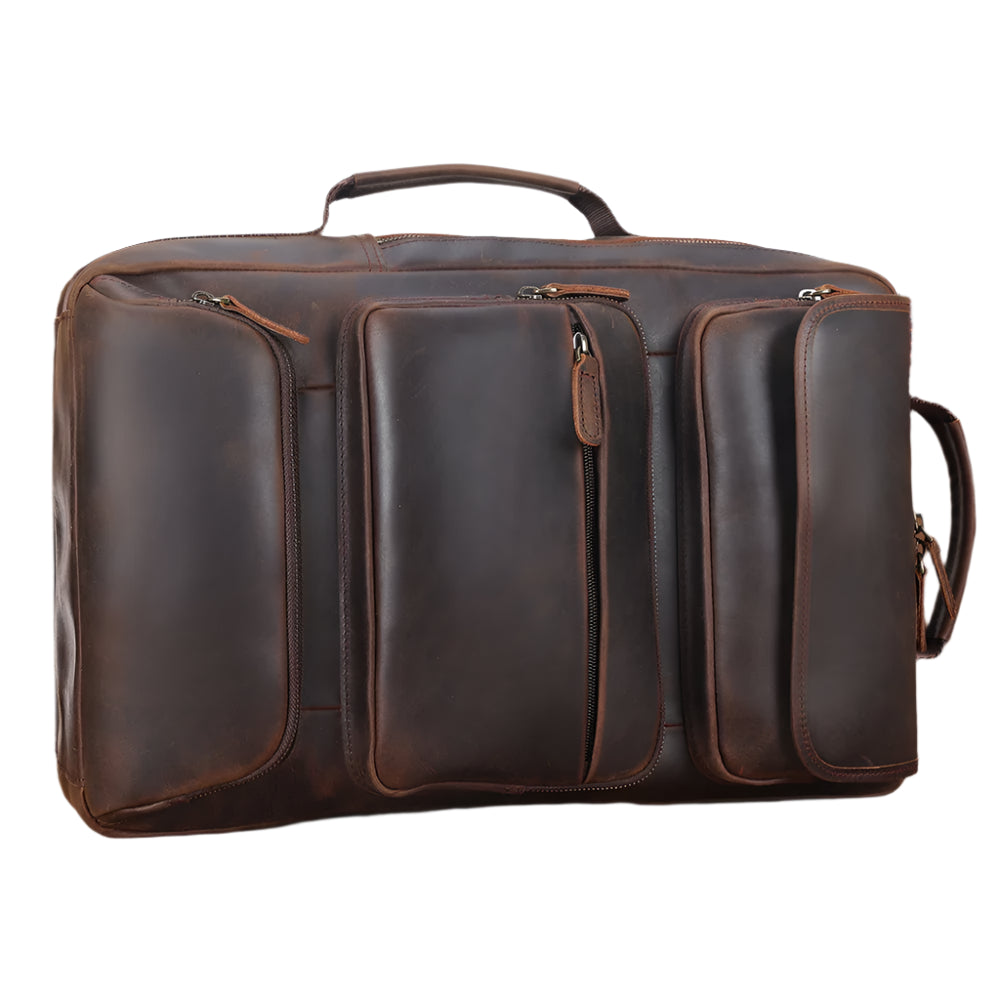 New Design Full Grain Genuine Crazy Horse Leather Backpack Genuine Leather Travel Backpack - Backpack Bags by Handbags Specialist Headquarter | Available at Handbags Specialist Headquarter