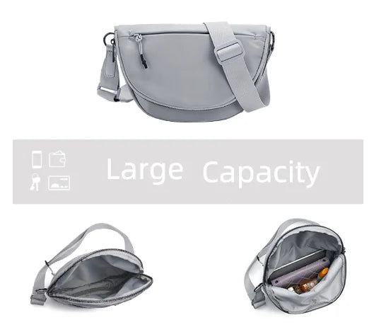 New Lulu Waterproof Nylon Fanny Pack Chest Bag Purse for Women Girl Waist Bag Crossbody Cute Belt Sport Messenger Bag - Crossbody Bag by Handbags Specialist Headquarter | Available at Handbags Specialist Headquarter