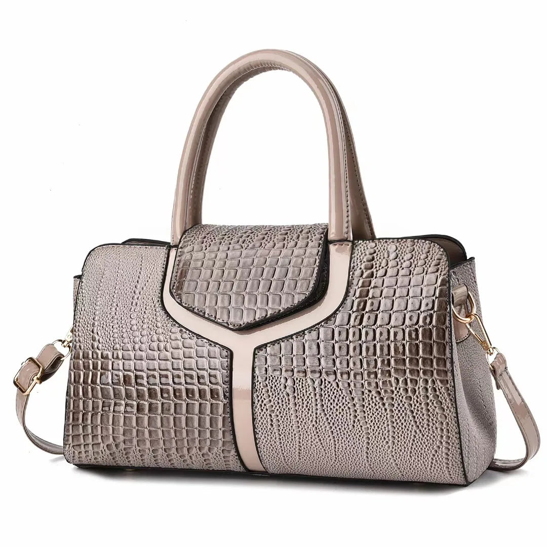 Women's Retro Crocodile Pattern Shoulder Bag