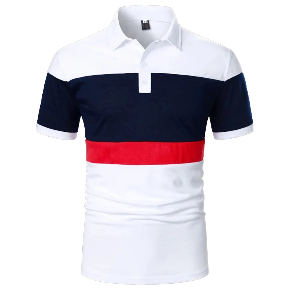 Men's Casual Striped Polo Shirt - Summer Style - Men's Polo shirt by Handbags Specialist Headquarter | Available at Handbags Specialist Headquarter
