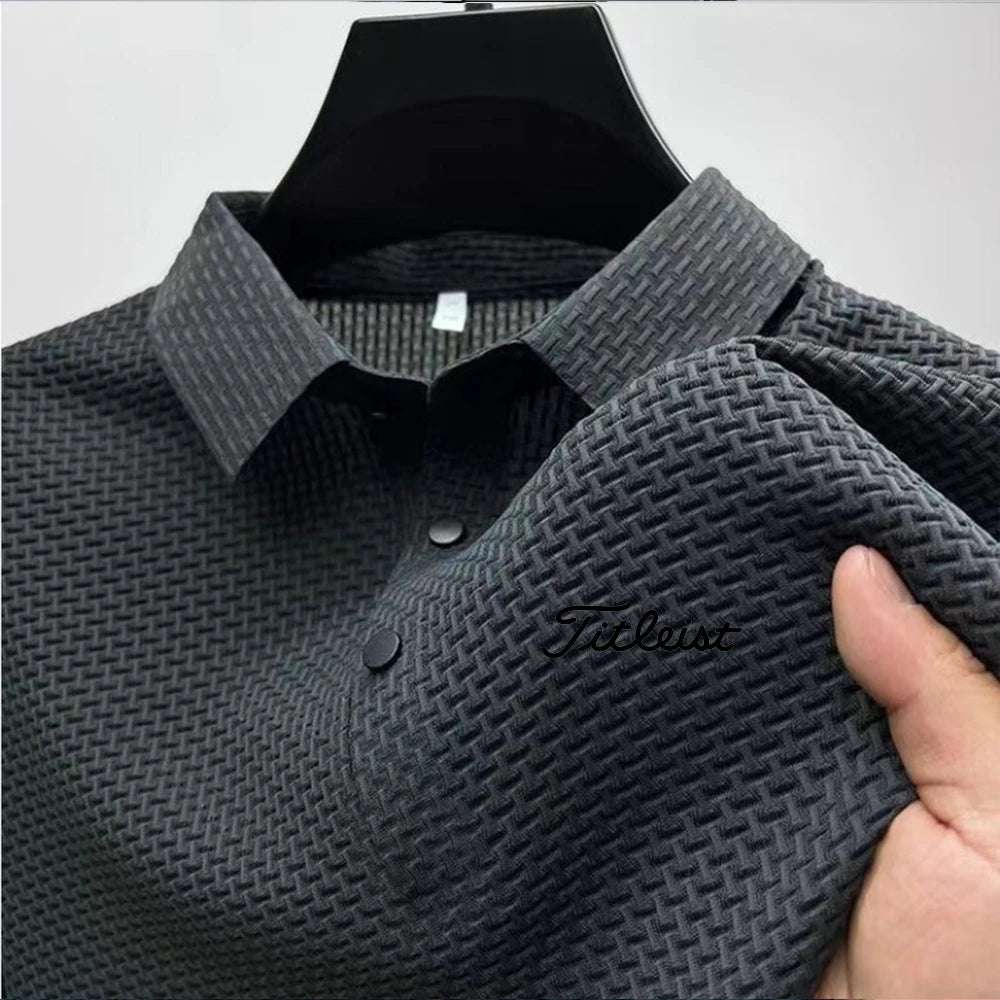 Men's Ice Silk Polo Shirt - Summer Golf Casual - Men's Polo Shirt by Handbags Specialist Headquarter | Available at Handbags Specialist Headquarter