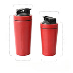 500ML/750ML Stainless Steel Protein Powder Shaker Bottle with Steel Ball and Scale Leak Proof Gym Fitness Sport Whey Shakes Cup - Water Bottles by Stone's Store | Available at Handbags Specialist Headquarter