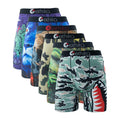 Men's printed boxer trunks set, six-piece breathable patterned trunks