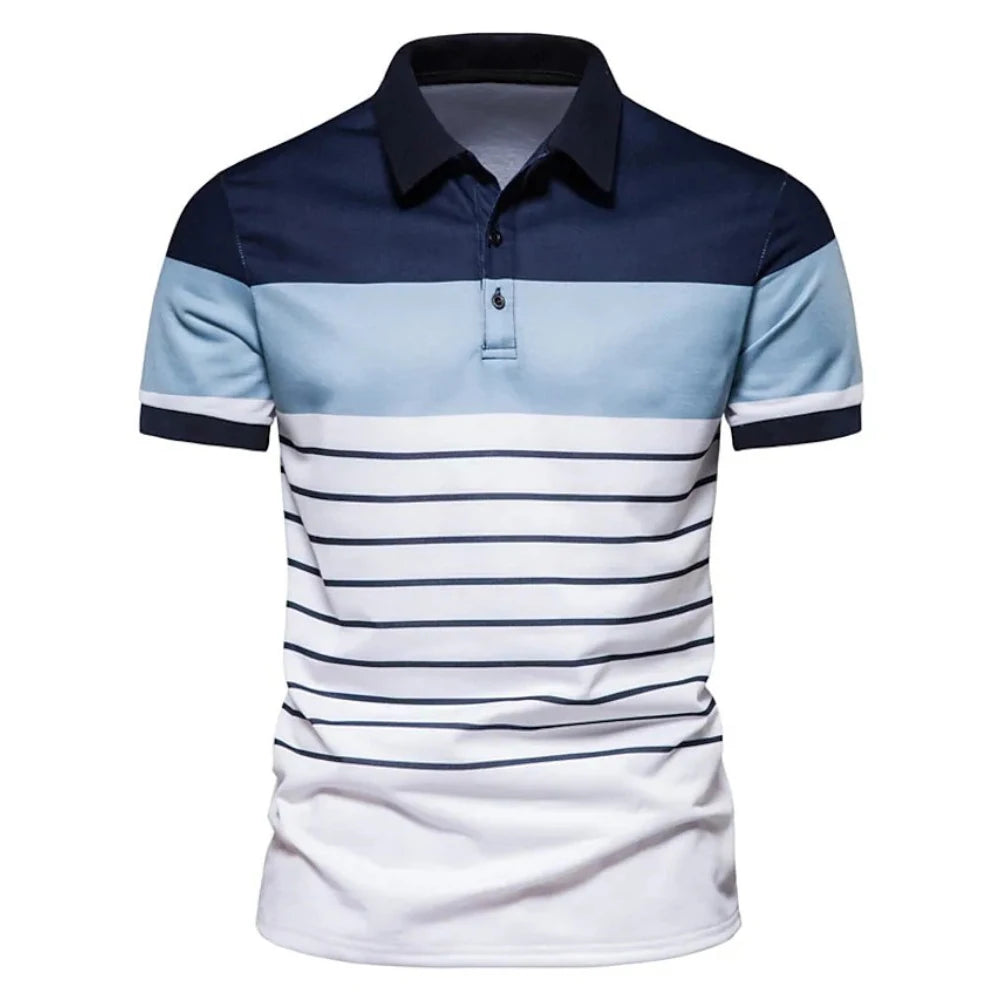 Men's Casual Striped Polo Shirt - Summer Style - Men's Polo shirt by Handbags Specialist Headquarter | Available at Handbags Specialist Headquarter