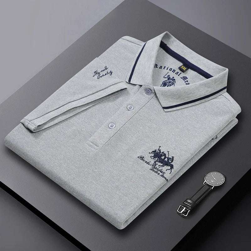 New Summer Korean Embroidered Polo Shirt Men's Luxury Top Casual Lapel Short Sleeve T-shirt Fashion Anti-wrinkle Men T Shirt - Men's Polo shirt by Handbags Specialist Headquarter | Available at Handbags Specialist Headquarter