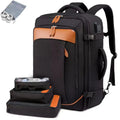 40L expandable waterproof travel backpack with laptop compartment and suitcase-style opening