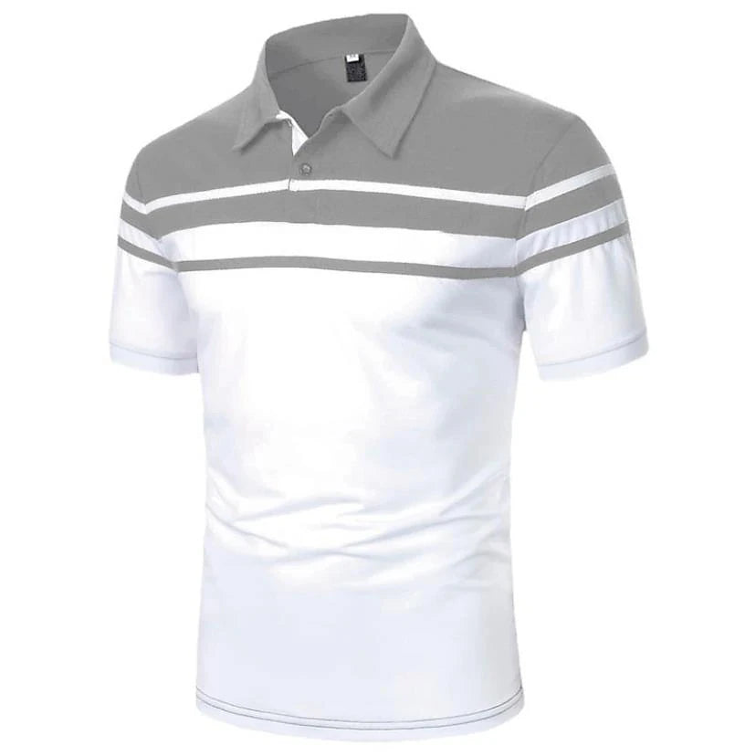 Men's Casual Striped Polo Shirt - Summer Style - Men's Polo shirt by Handbags Specialist Headquarter | Available at Handbags Specialist Headquarter