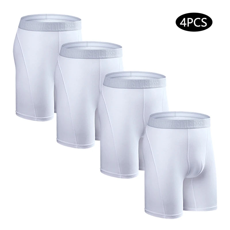 4pcs long boxers for men underwear plus size Men's panties sexy long leg underpants cotton Mens boxer shorts fashion male Trunk - Men's underwear by eprolo | Available at Handbags Specialist Headquarter