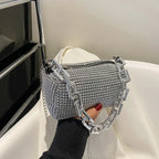 Rhinestone Bucket Bag - Glittering Evening Accessory - Crossbody Bags by Shop1103841340 Store | Available at Handbags Specialist Headquarter