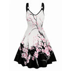Dressfo Women's Summer Dresses Halloween Rose Injured Skull Print Hem -  by Dressfo Gothic Clothing Store | Available at Handbags Specialist Headquarter