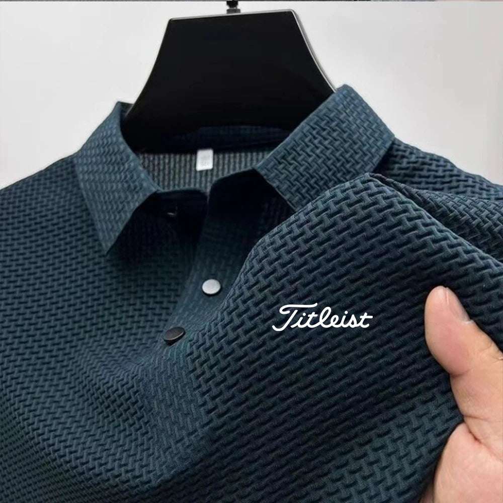 Men's Ice Silk Polo Shirt - Summer Golf Casual - Men's Polo Shirt by Handbags Specialist Headquarter | Available at Handbags Specialist Headquarter