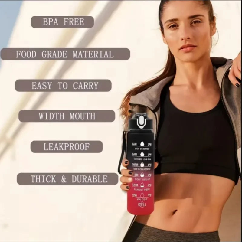 Sports Water Bottle with Time-Tracking Straw Leak Proof Locking Flip Cover for Easy Carry Ideal for Outdoor Adventures -  by eprolo | Available at Handbags Specialist Headquarter