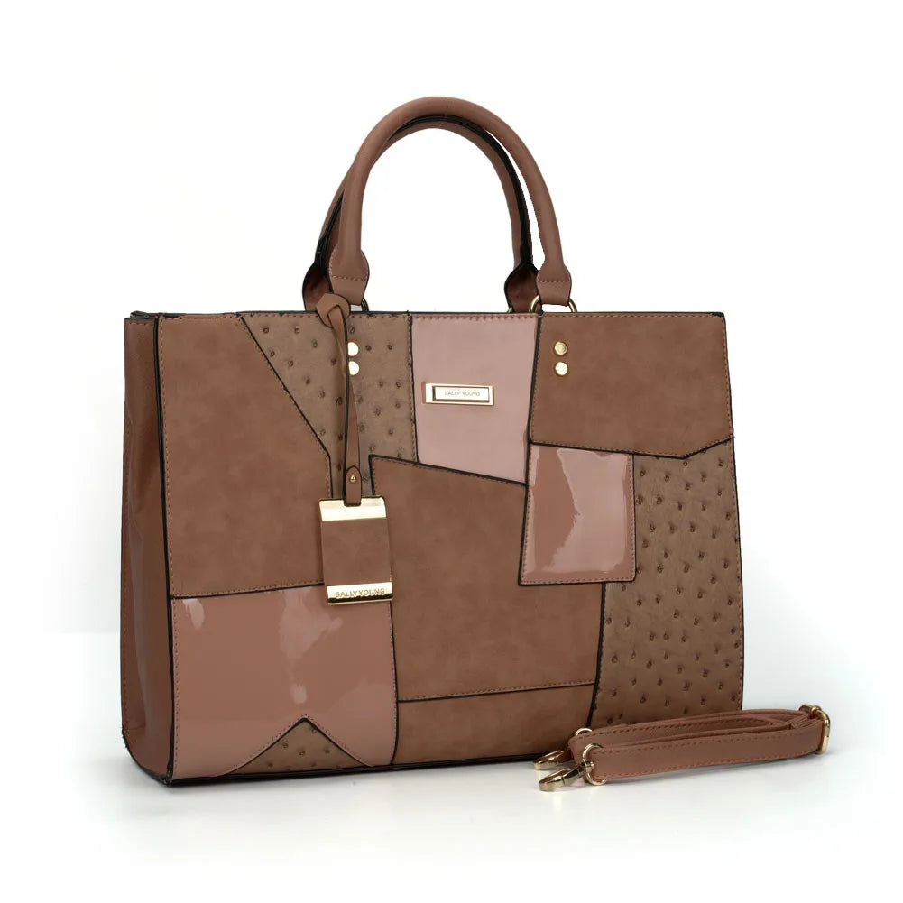 Large Ladies Triple-use Crossbody Satchel Handbag