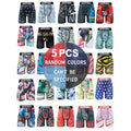 Men's printed boxer briefs set, five-piece patterned underwear collection