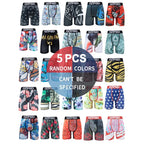 Men's printed boxer briefs set, five-piece patterned underwear collection