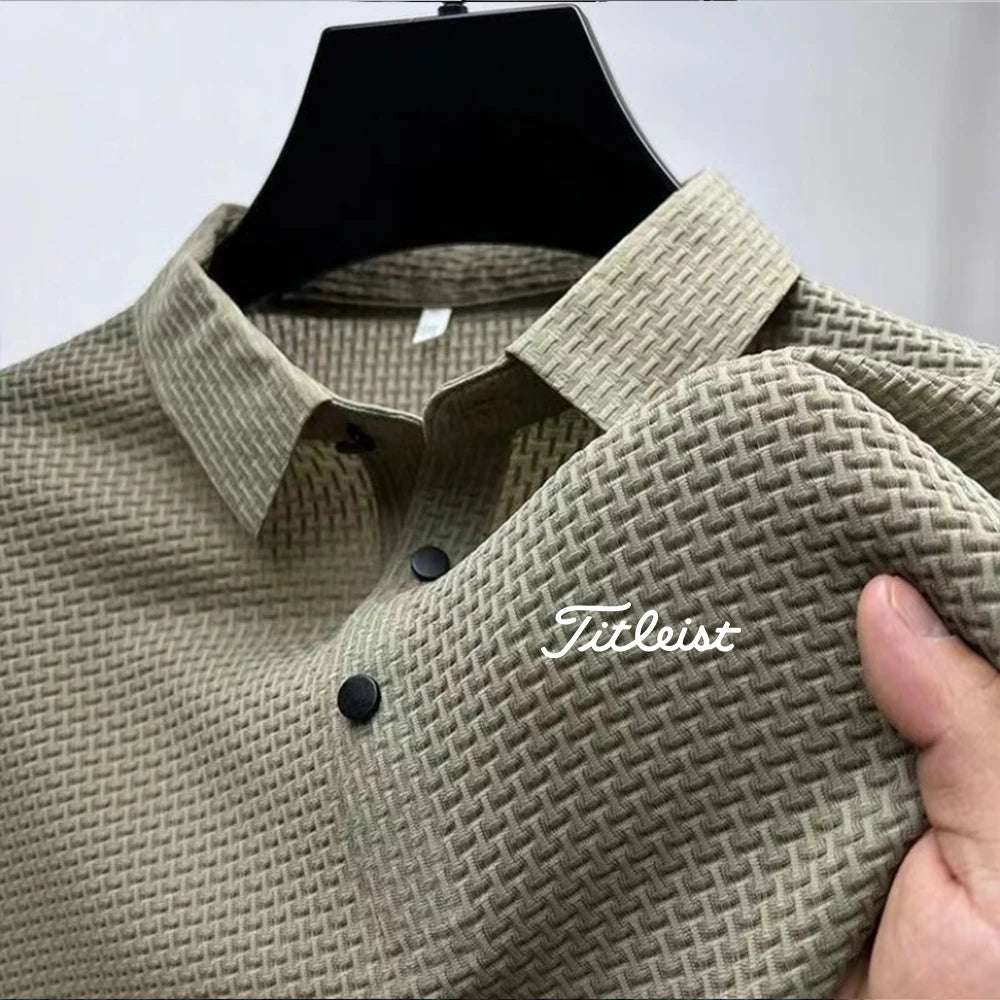 Men's Ice Silk Polo Shirt - Summer Golf Casual - Men's Polo Shirt by Handbags Specialist Headquarter | Available at Handbags Specialist Headquarter