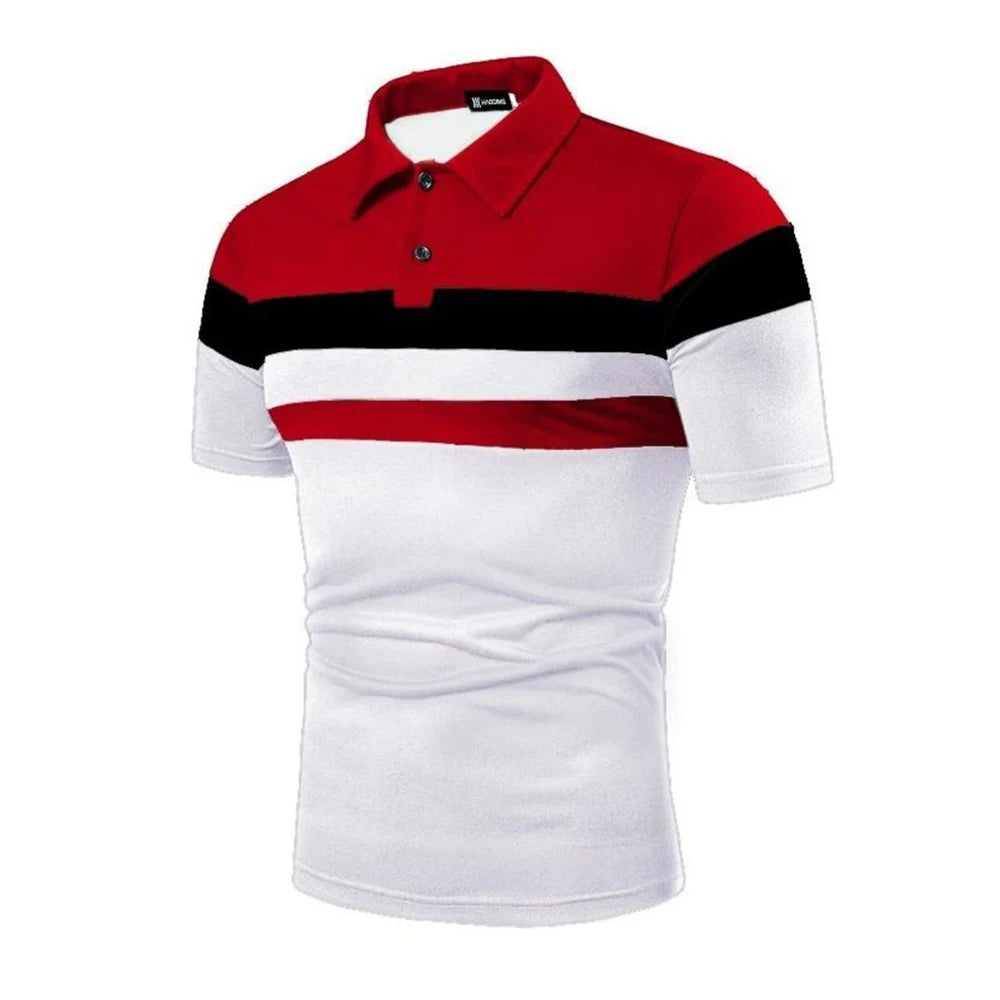 Men's Casual Striped Polo Shirt - Summer Style - Men's Polo shirt by Handbags Specialist Headquarter | Available at Handbags Specialist Headquarter