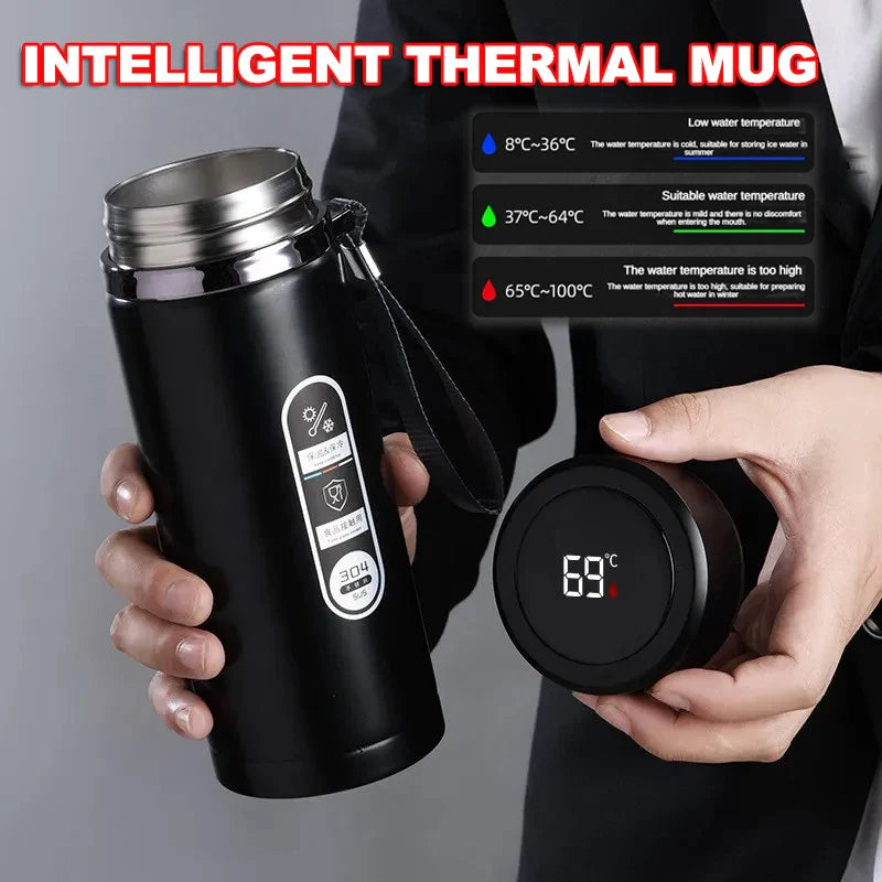 500ml-1L Stainless Steel Thermos Bottle - LED Temperature Display Vacuum Flask - Water Bottles by Shop1104693174 Store | Available at Handbags Specialist Headquarter