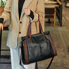 Vegan Leather Large Crossbody Hobo Handbag