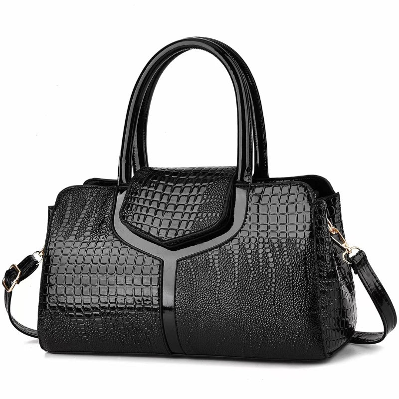 Women's Retro Crocodile Pattern Shoulder Bag