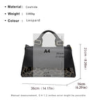 Aidrani Leopard Print Genuine Leather Women's Handbag