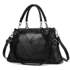 Women's Solid Color Patchwork Shoulder Bag