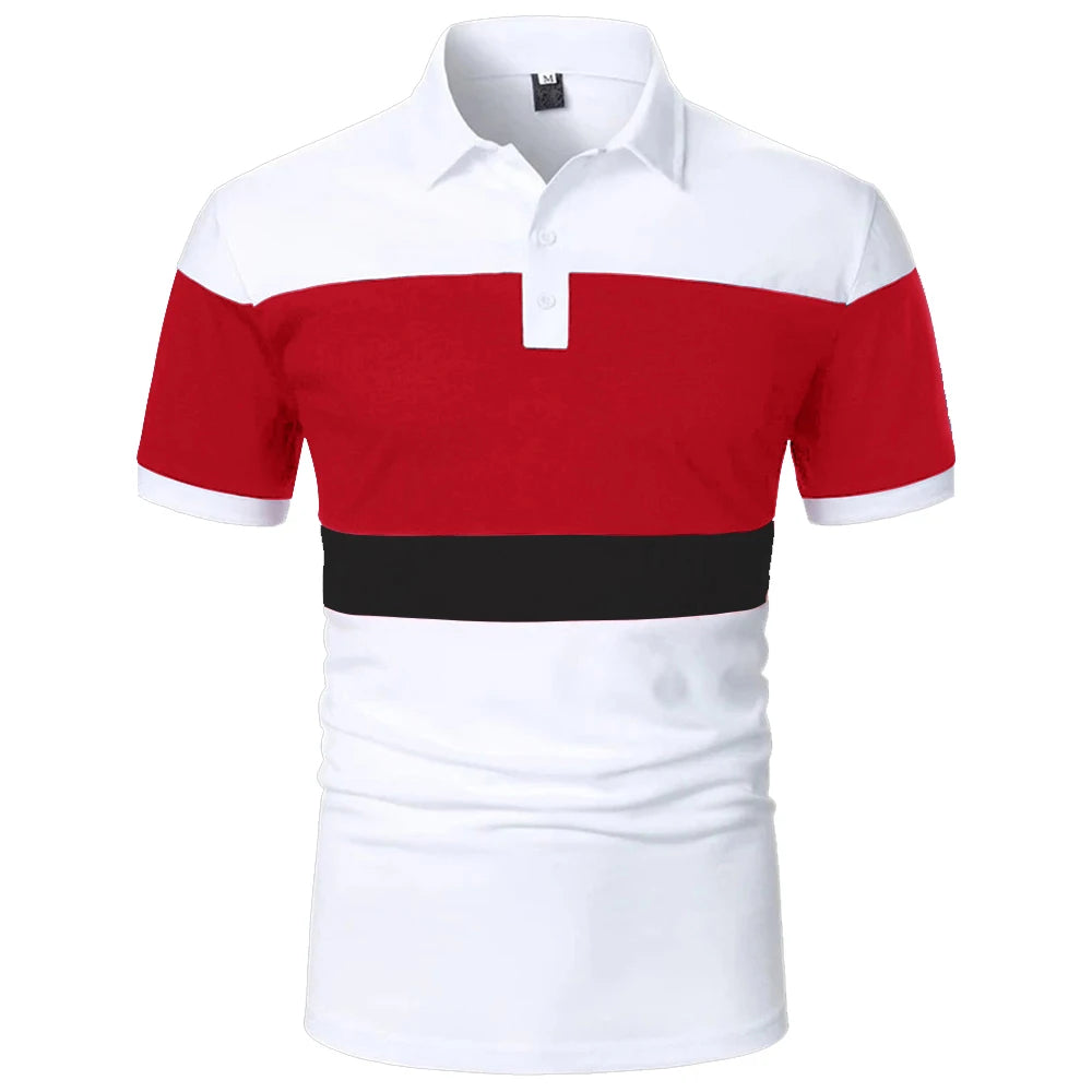 Men's Casual Striped Polo Shirt - Summer Style - Men's Polo shirt by Handbags Specialist Headquarter | Available at Handbags Specialist Headquarter