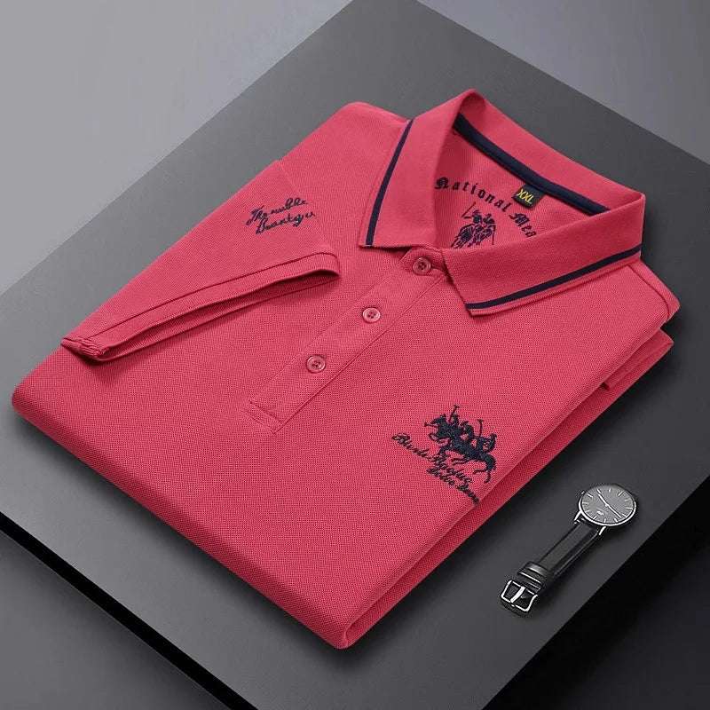 New Summer Korean Embroidered Polo Shirt Men's Luxury Top Casual Lapel Short Sleeve T-shirt Fashion Anti-wrinkle Men T Shirt - Men's Polo shirt by Handbags Specialist Headquarter | Available at Handbags Specialist Headquarter