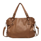 Women’s Large Capacity PU Leather Tote – Laptop & Work Handbag