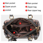 Leopard Print Cowhide Handbag for Women
