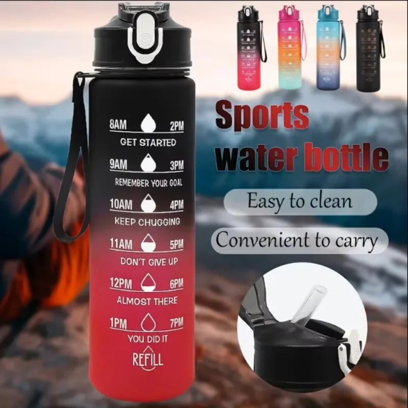 Sports Water Bottle with Time-Tracking Straw Leak Proof Locking Flip Cover for Easy Carry Ideal for Outdoor Adventures -  by eprolo | Available at Handbags Specialist Headquarter
