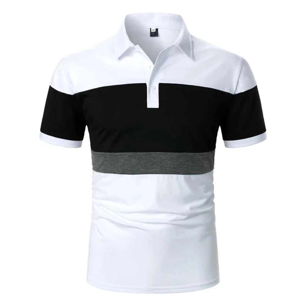 Men's Casual Striped Polo Shirt - Summer Style - Men's Polo shirt by Handbags Specialist Headquarter | Available at Handbags Specialist Headquarter
