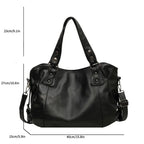 Women’s Large Capacity PU Leather Tote – Laptop & Work Handbag
