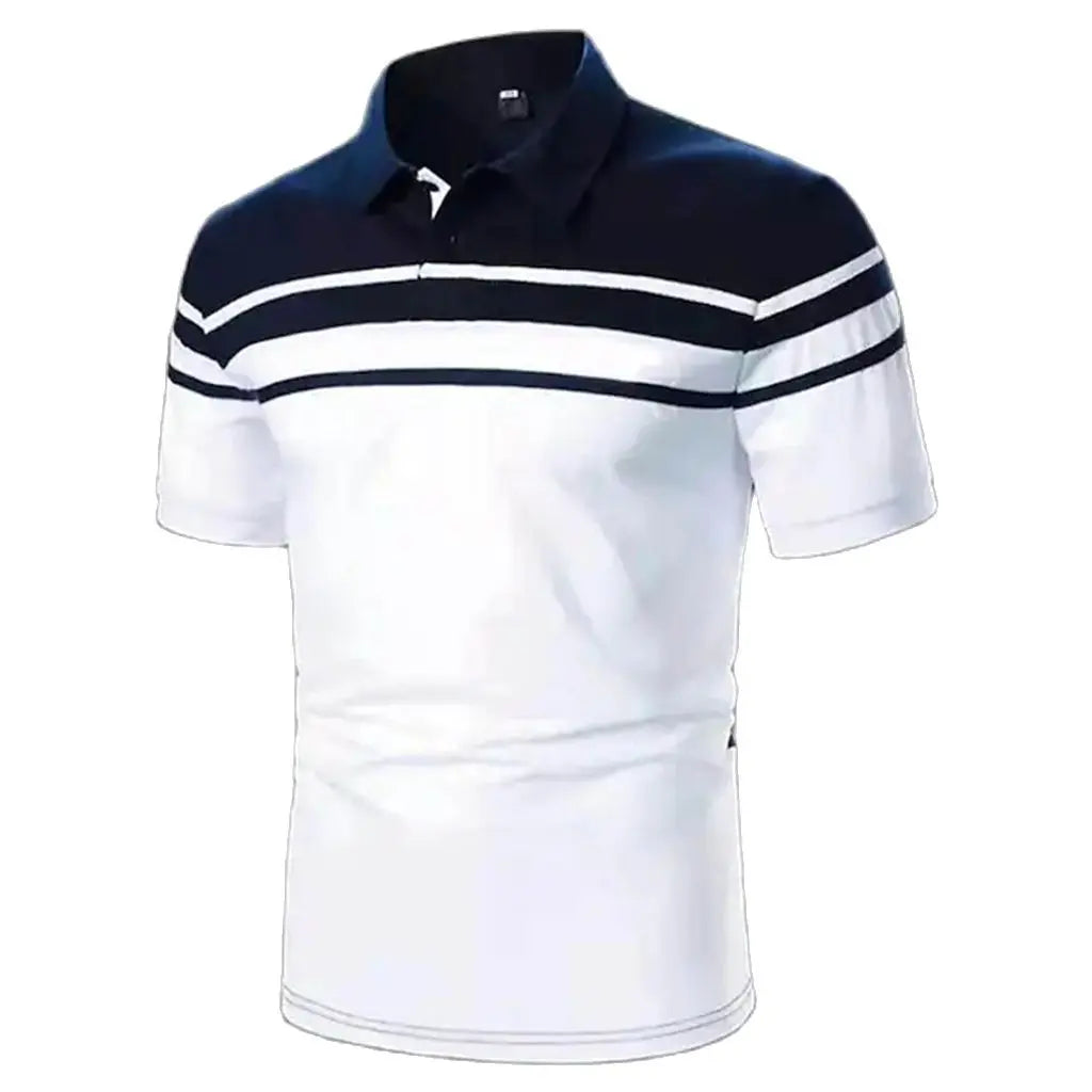 Men's Casual Striped Polo Shirt - Summer Style - Men's Polo shirt by Handbags Specialist Headquarter | Available at Handbags Specialist Headquarter