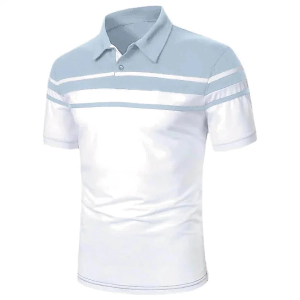 Men's Casual Striped Polo Shirt - Summer Style - Men's Polo shirt by Handbags Specialist Headquarter | Available at Handbags Specialist Headquarter