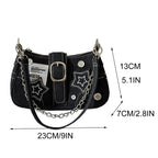 Y2K Stars Canvas Underarm Shoulder Bag