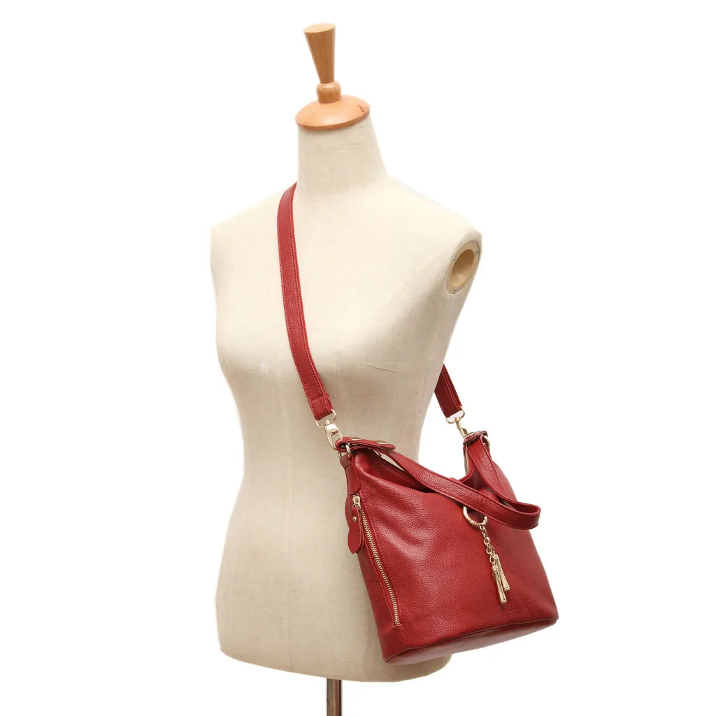 Zency Genuine Leather Hobo Handbag – Medium Shoulder & Crossbody Bag