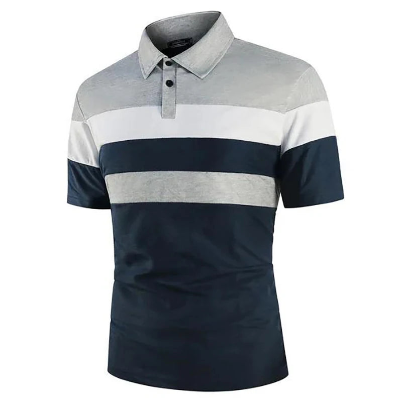 Men's Casual Striped Polo Shirt - Summer Style - Men's Polo shirt by Handbags Specialist Headquarter | Available at Handbags Specialist Headquarter