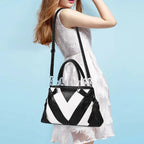 Women's Solid Color Patchwork Shoulder Bag