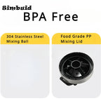 500ML/750ML Stainless Steel Protein Powder Shaker Bottle with Steel Ball and Scale Leak Proof Gym Fitness Sport Whey Shakes Cup - Water Bottles by Stone's Store | Available at Handbags Specialist Headquarter