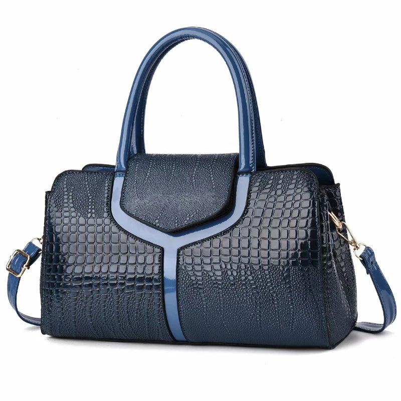 Women's Retro Crocodile Pattern Shoulder Bag