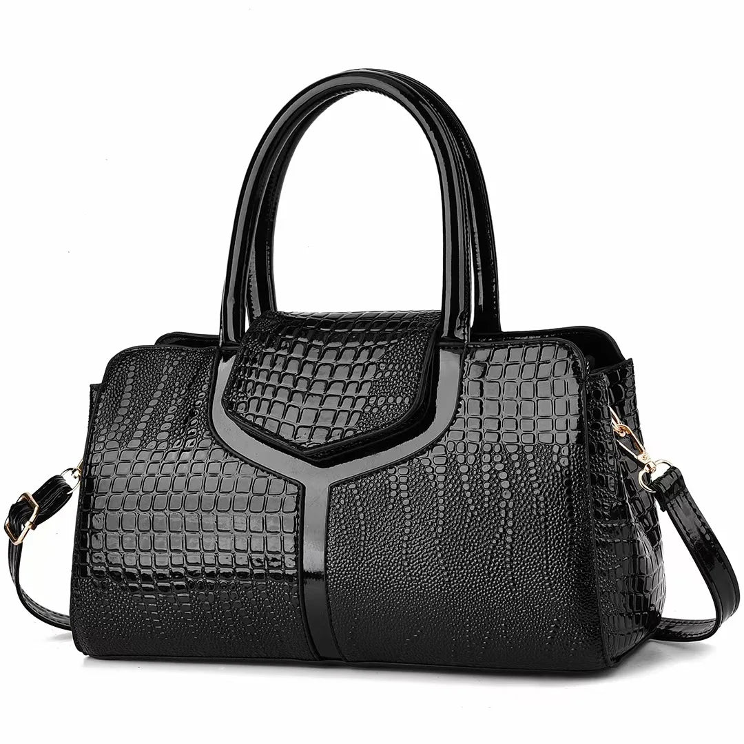 Women's Retro Crocodile Pattern Shoulder Bag