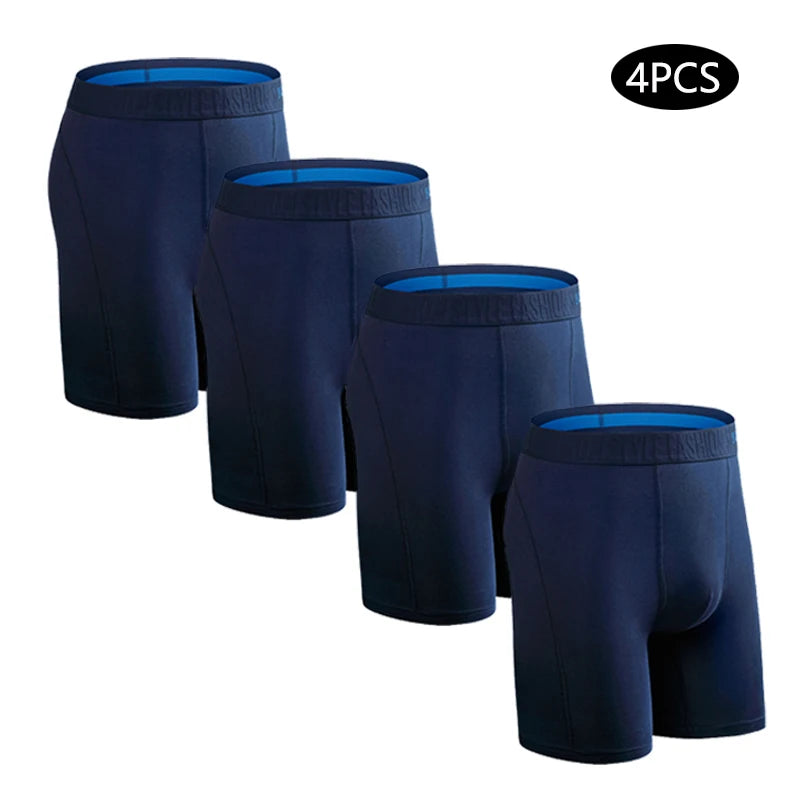4pcs long boxers for men underwear plus size Men's panties sexy long leg underpants cotton Mens boxer shorts fashion male Trunk - Men's underwear by eprolo | Available at Handbags Specialist Headquarter