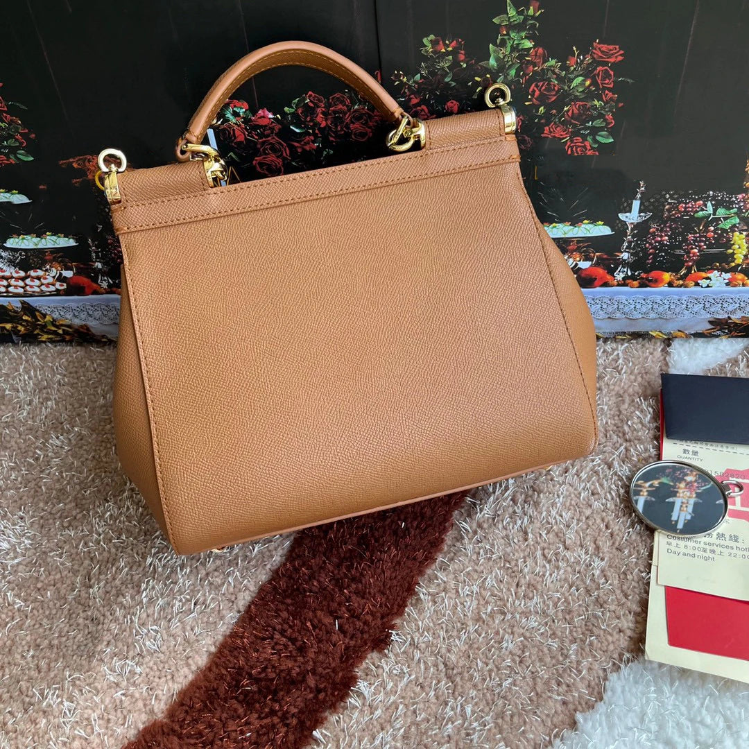 Luxury Brand Genuine Leather Women's Handbag, High-End Large Capacity Fashionable Crossbody Bag, Versatile Shoulder Bag